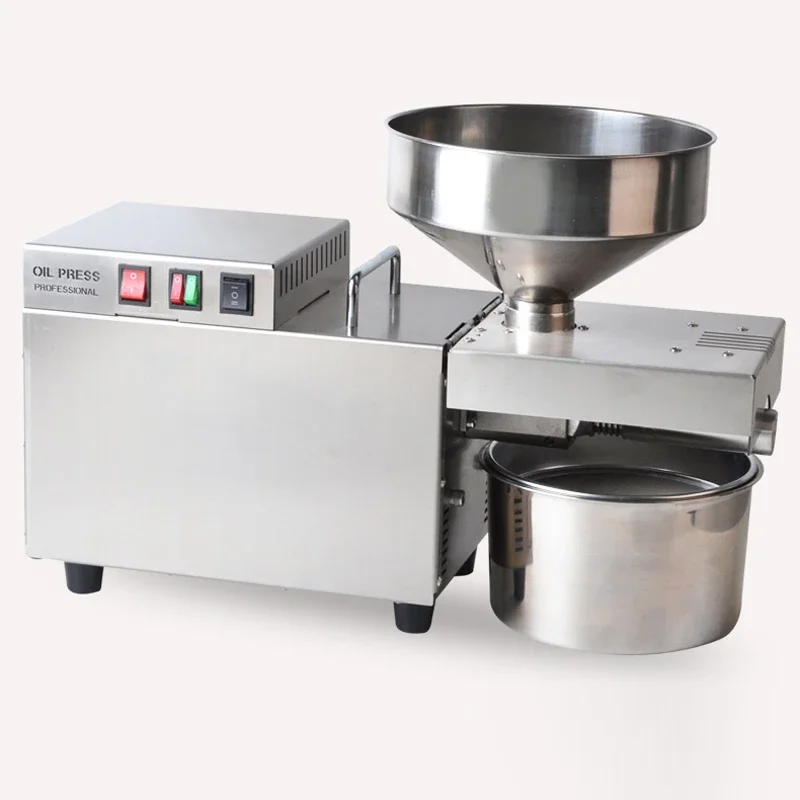 Medium-sized Commercial Oil Press Fully Automatic Cold and Hot Press Industrial Grade Electric Stainless Steel Oil Press S9 5