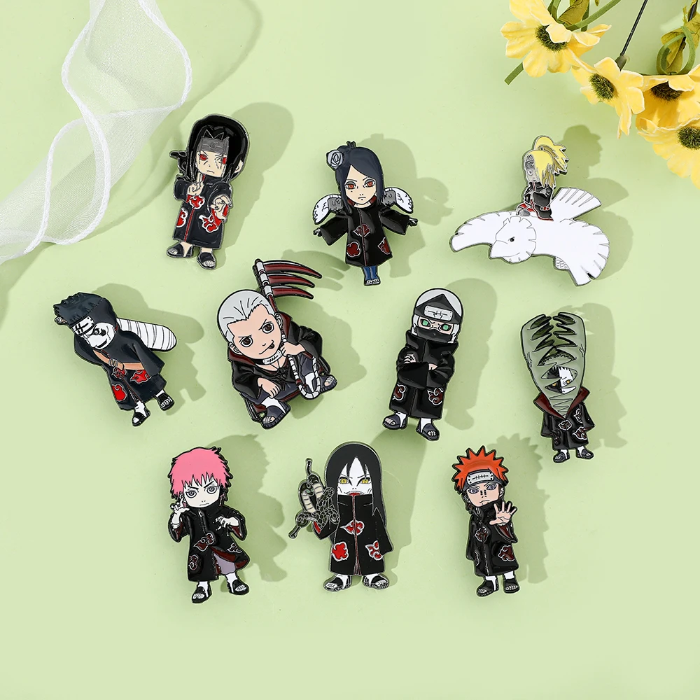 Metal Brooch 3/4/10 Pcs Cartoon blood anime characters creative personality Decoration backpack clothing accessories