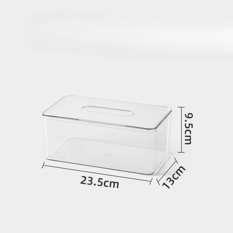 Desktop Tissue Box Nordic Simple Ins Transparent Home Living Room Tissue Box Restaurant Napkin Storage Box 5