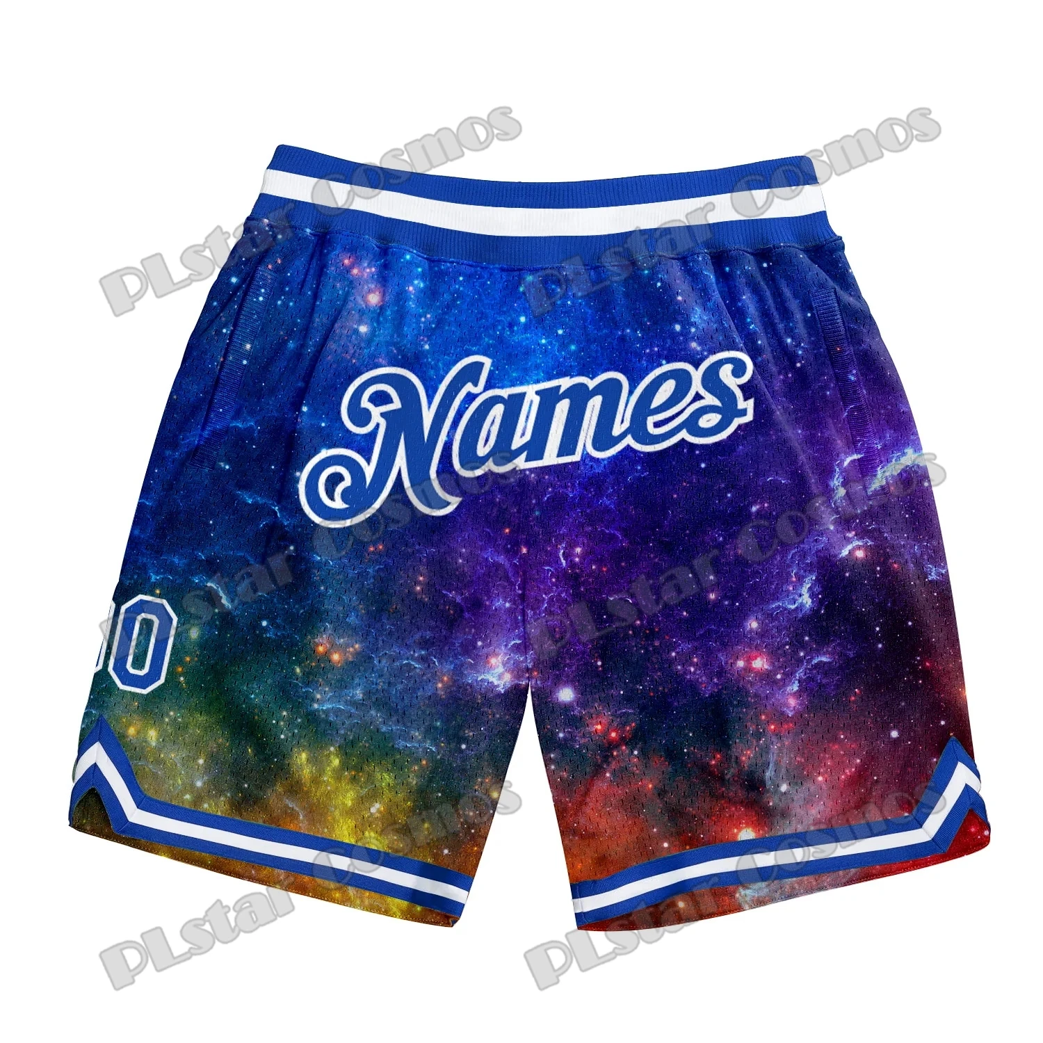 Custom Name & Number Graffiti Pattern Splashes Basketball Shorts 3D Printed Men Youth Summer breathable mesh Sports Shorts LQD06