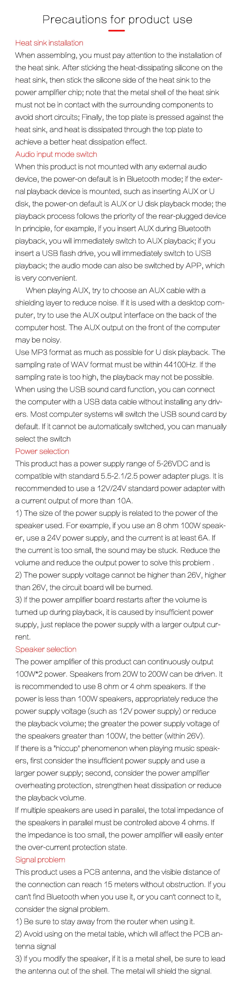 XY-T100H 100w+100w TPA3116D2 Bluetooth 5.0 Power Audio Amplifier Board Home Theater Amplifiers Stereo Treble And Bass Adjustment voice amplifier