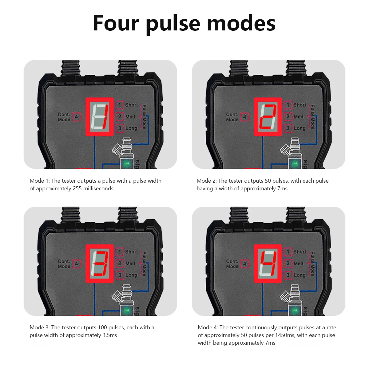 4-in-1 Car Fuel Injector Tester 5