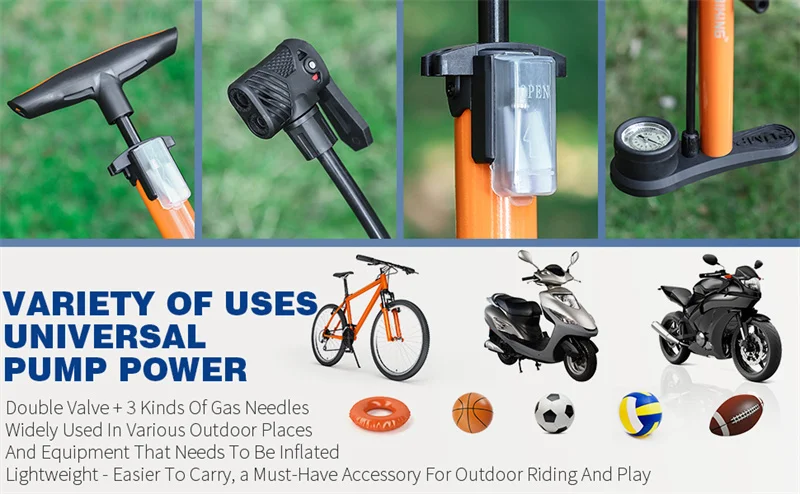 WEST RADFAHREN Fahrrad Luftpumpe Mit Manometer 160PSI Hochdruck Reifen Inflator Schrader Presta Radfahren Pumpe MTB Rennrad Bodenpumpe – Detail 4