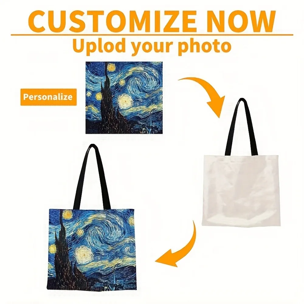 รูปสินค้า กระเป๋าผ้าพิมพ์ลายส่วนตัว สะพายได้หลายสไตล์