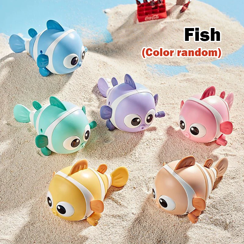 1PC Random Color Cute Baby Toy Classic Clockwork Toy Rabbit Pig Hen Dog Fish Fun Gifts Jumping Cartoon Animal Wind Up Kids