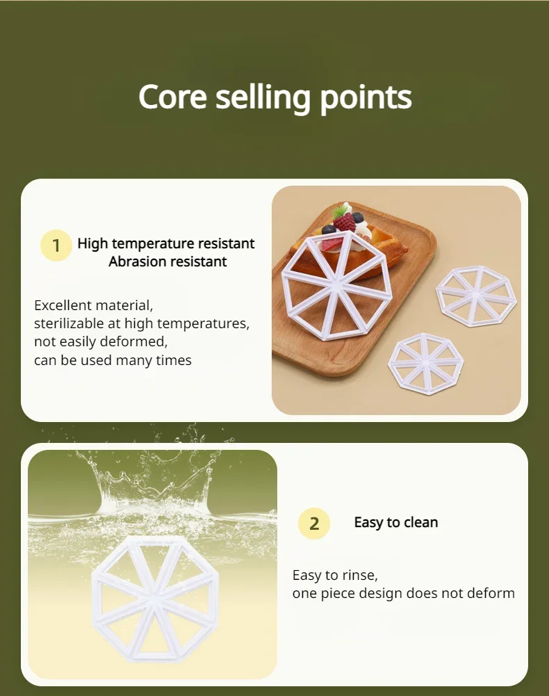 3Pcs Fondant Cake Mold Set – Triangle Flag Shape Cookie Cutters and Biscuit Stamps for ... - SKU CMS01426 - UGI Packaging