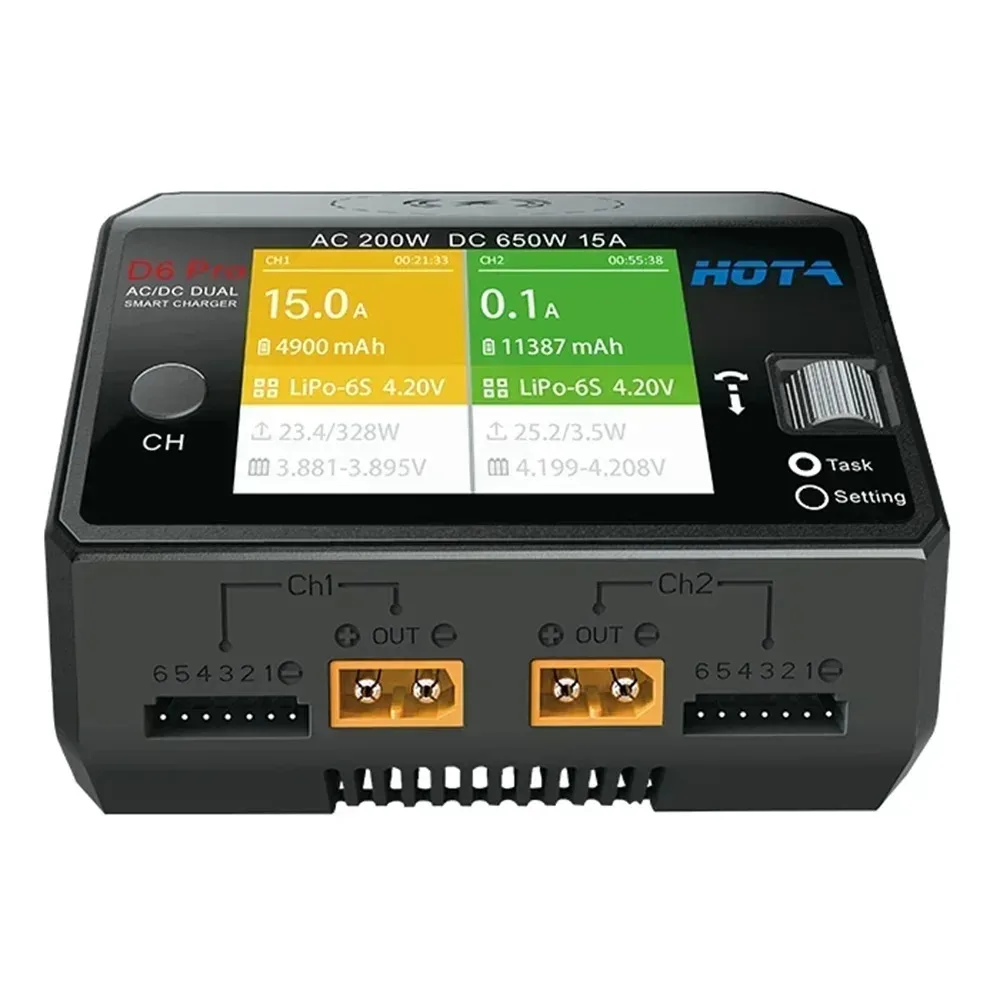 Chargeur LiPo HOTA D6 Pro 200W 2 canaux EU Plug