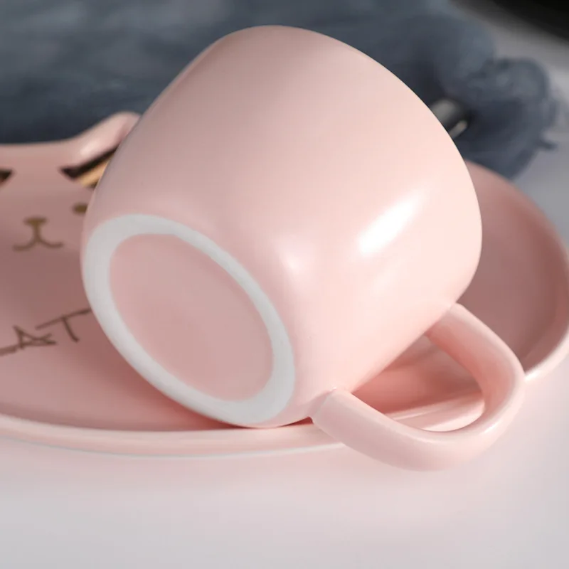 Cat Mug and Saucer