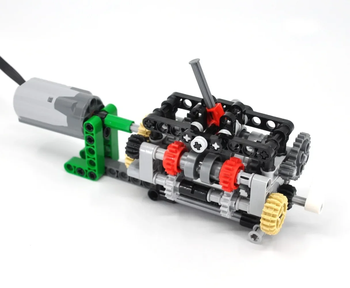 MOC 8770 6-Speed Synchronous Transmission Gearbox W16 Cylinder Engine Technical Parts Pack Building Block Brick Compatible Leduo