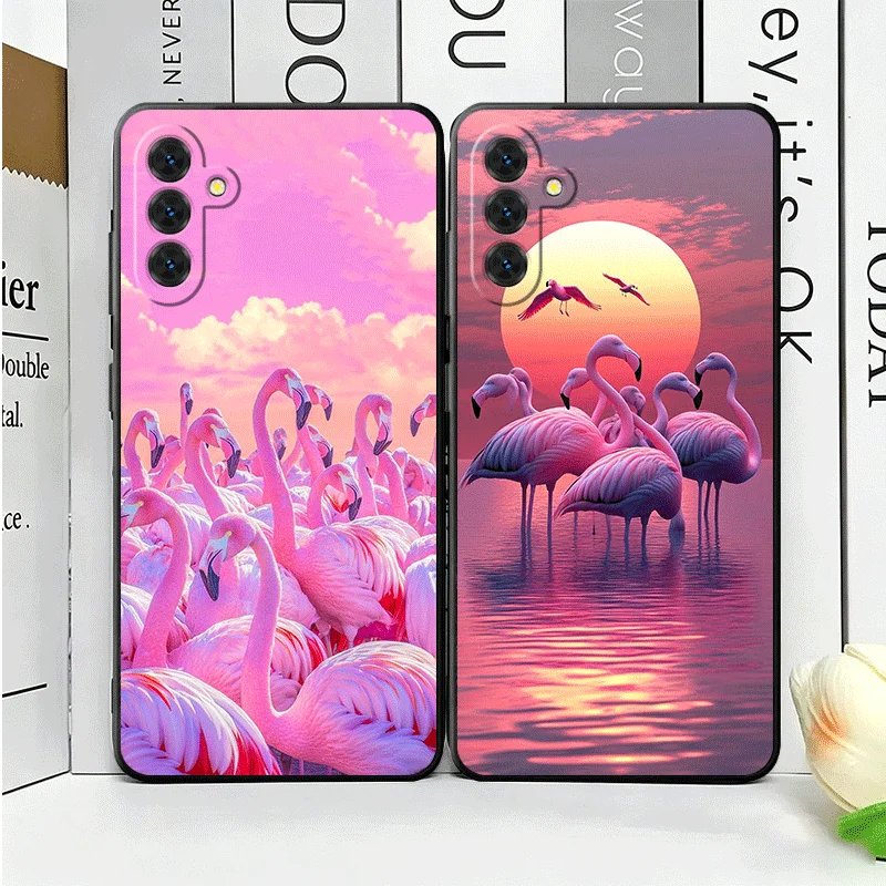 Dreamy Flamingo Soft Phone Case - Pink Red
