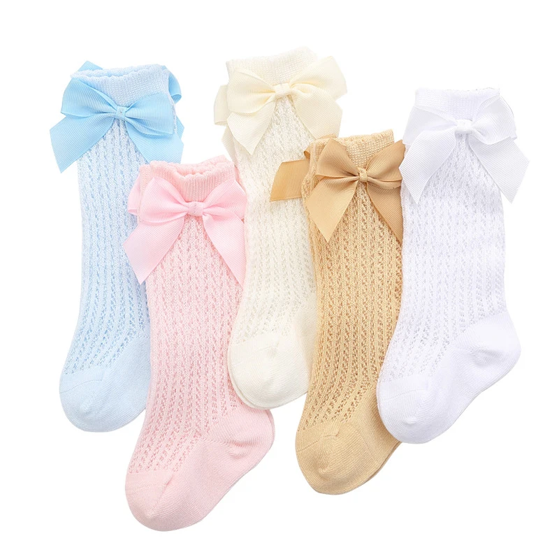 Summer Baby Girl Socks Toddler Infant Bows Mesh Breathable Sock Newborn