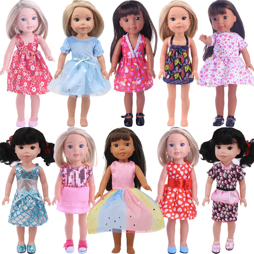 

14,5 дюймов Wellie Wisher 32-34 см Paola Reina Кукла Одежда платье принцесса вуаль Kawaii цветочный принт куклы аксессуары, Рождественский подарок