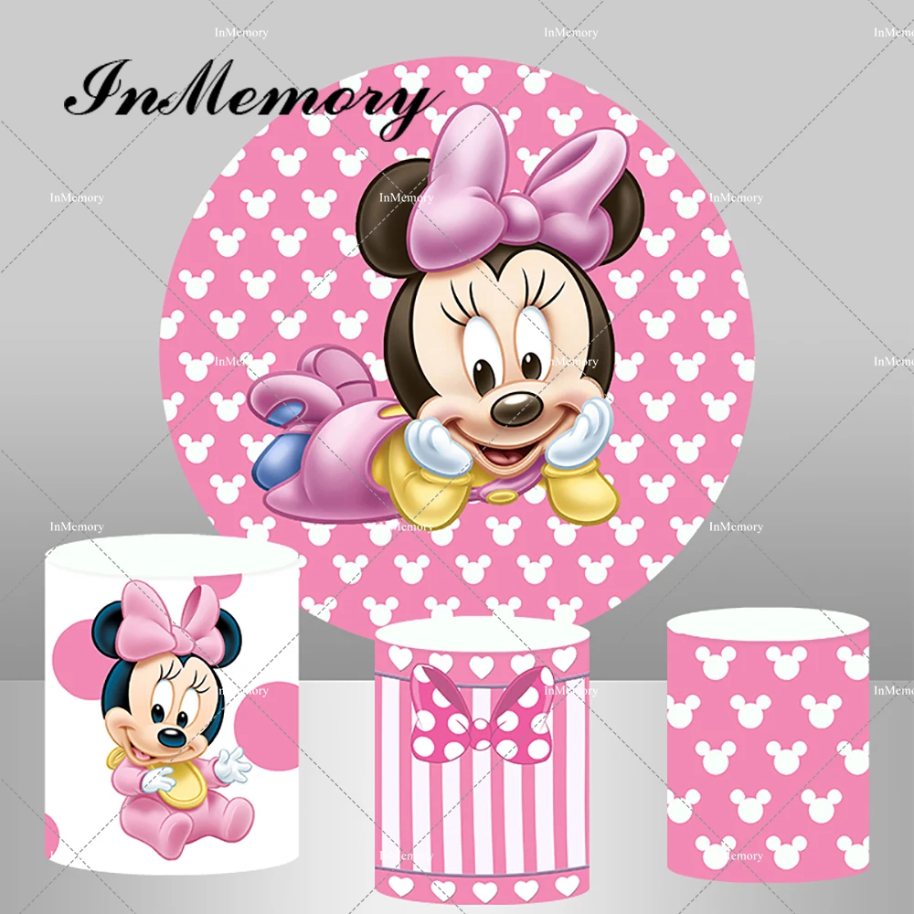 Fond De Décor Minnie Mouse Rose, Pour Baby Shower Ou Anniversaire Fille
