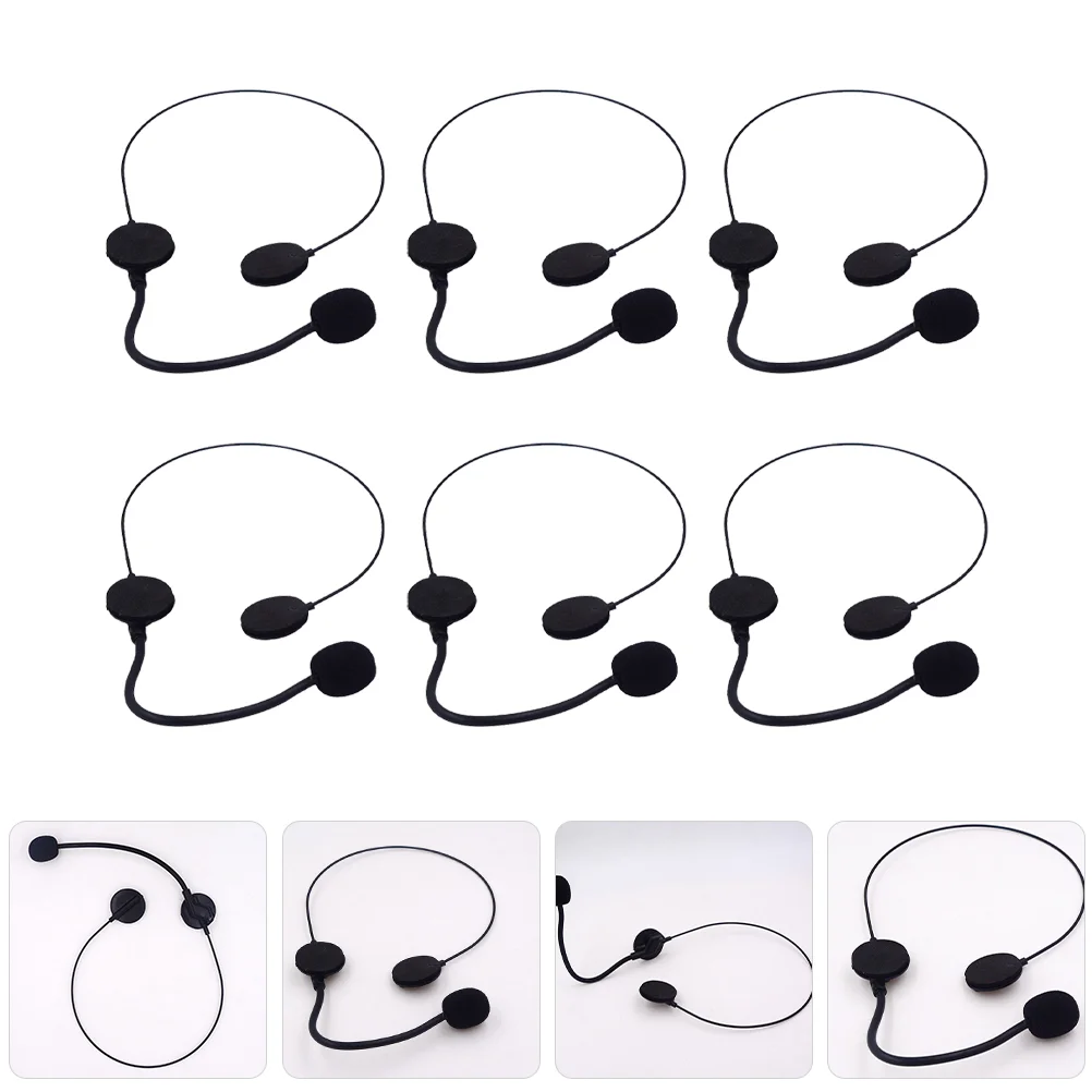 

6 Pcs Toy Microphone Headset Prop Tiara with Cosplay Gifts for Stocking Stuffers Halloween Props Costume