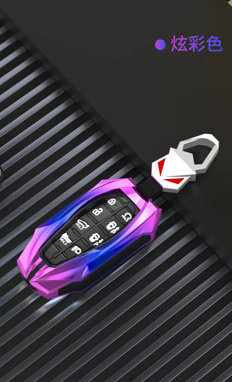 Copertura chiave della cassa del portachiavi a distanza dell'automobile in lega di zinco per Hyundai Genesis G80 GV80 2019 2020 copertura chiave a 8 pulsanti - Sceb74618fcc84606a8f2cc37703333292