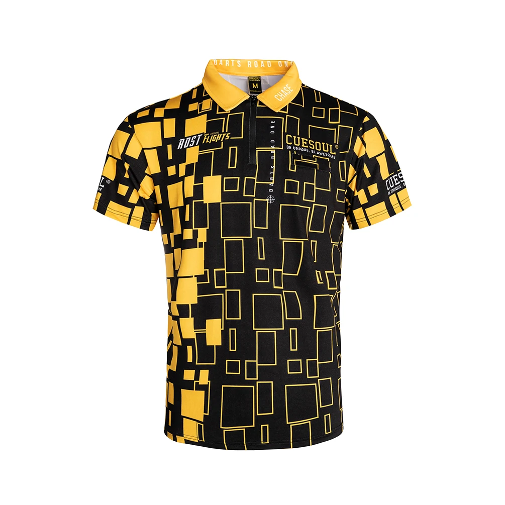 CUESOUL 2023 929 New Launch DARTS ROAD ONE Dart Shirt Dart Jersey-Yellow