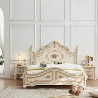 Lit Moderne à Cadre Double King Size pour Chambre à Coucher, Style Européen, Plateforme de Sommeil, Meuble de Salon pour Filles, Letto Matrimoniale 2