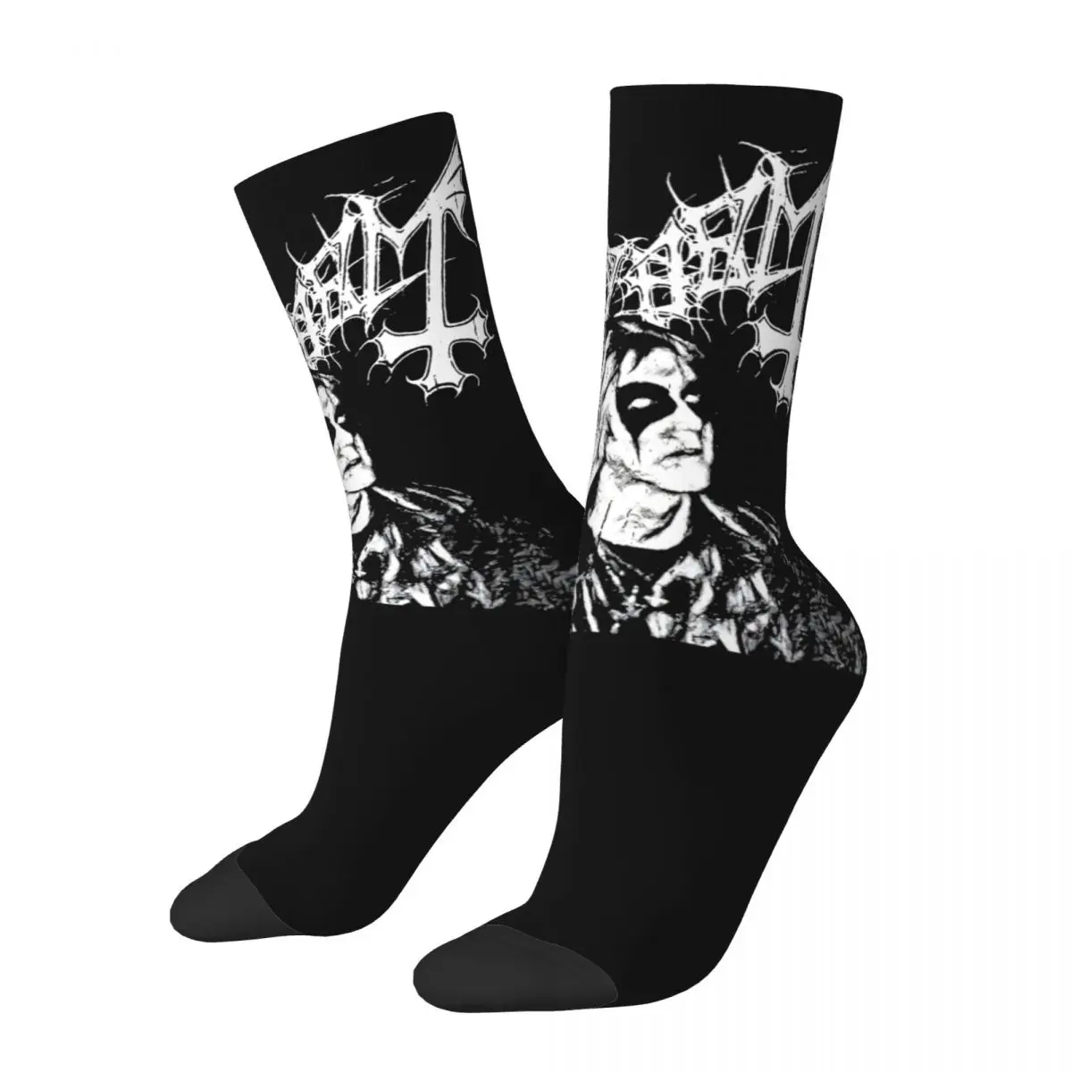 Calzini Da Uomo Di Moda Casual Mayhem Band Sock Poliestere Dead Metal Skateboard Calze Da Donna Primavera Estate Autunno Inverno