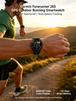 Garmin Forerunner 265 GPS Running Smartwatch – Multi‑Band GPS, Wrist Heart Rate & SpO2,, Advanced Training Status, Body Battery, Sleep Monitor, Waterproof Fitness Tracker for Men Women 2