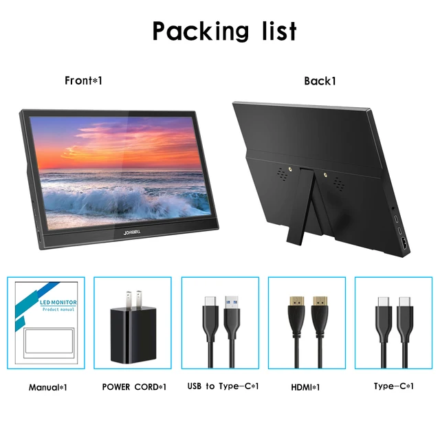 Monitor Portátil Ultrafino De 11,6 fhd Ips, Pantalla Compatible Con Mini  Hdmi, Micro Usb, 1080p, Para Pc, Ps, Xbox, X360, Ordenador Portátil Y  Raspberry - Repuestos Para Portátiles - AliExpress