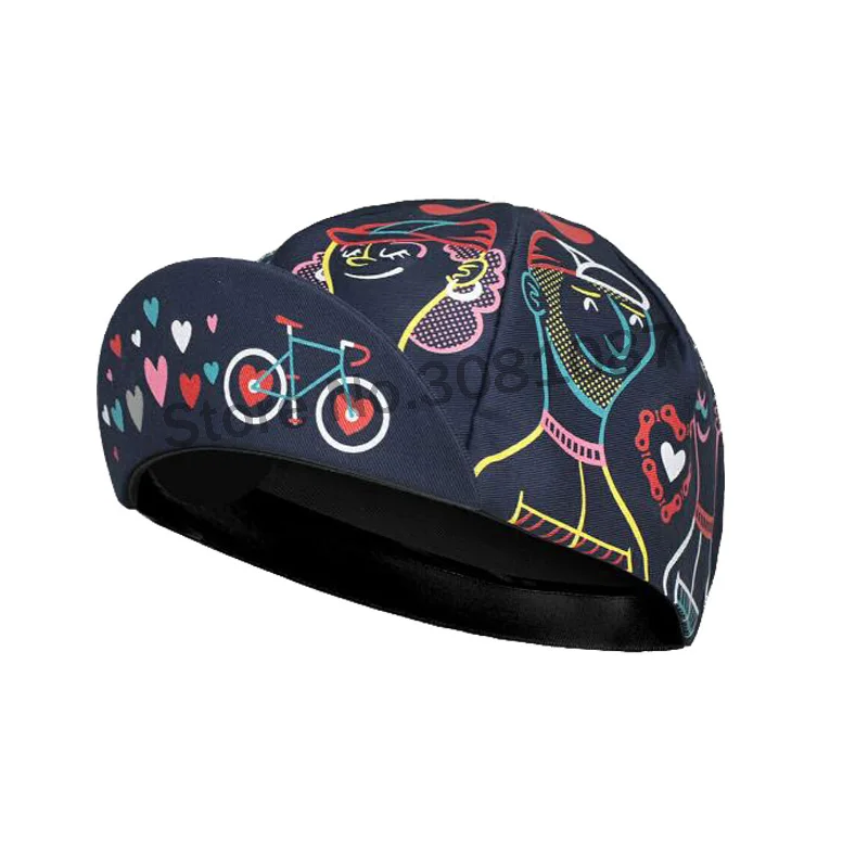 Classic Retro Beer Coffee Ice Cream Cartoon Polyester Cycling Caps Bicycle Quick Dry Sports Hats Summer