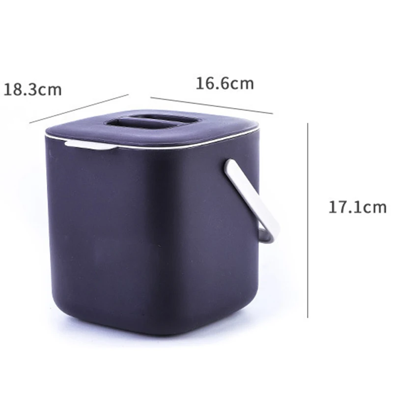 Trash Can Plastic Kitchen Food Waste Trash Can Compost with Drainer Rubbish Container Organizer Accessories Tools