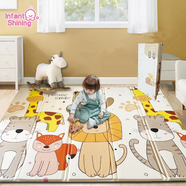 Infant Shining Baby Play Mat XPE Folding Crawling Mat 200*180cm Thickness Baby Mat Puzzle Foldable Babi Mat Toy Children Carpet 1