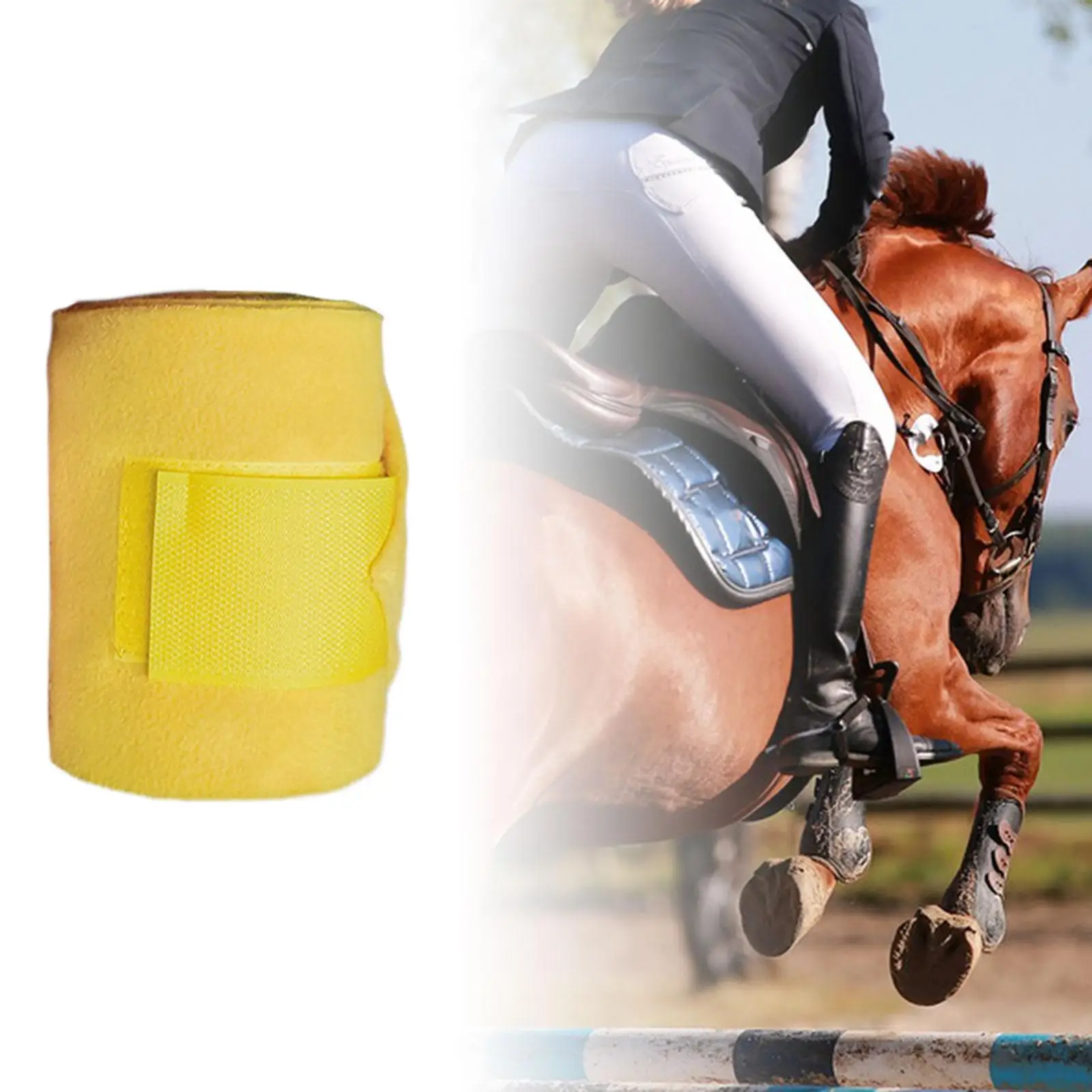 4 Pieces Horse Leg Wraps Pony Legging Wrap Thick Leg Wraps for Racing Equestrian