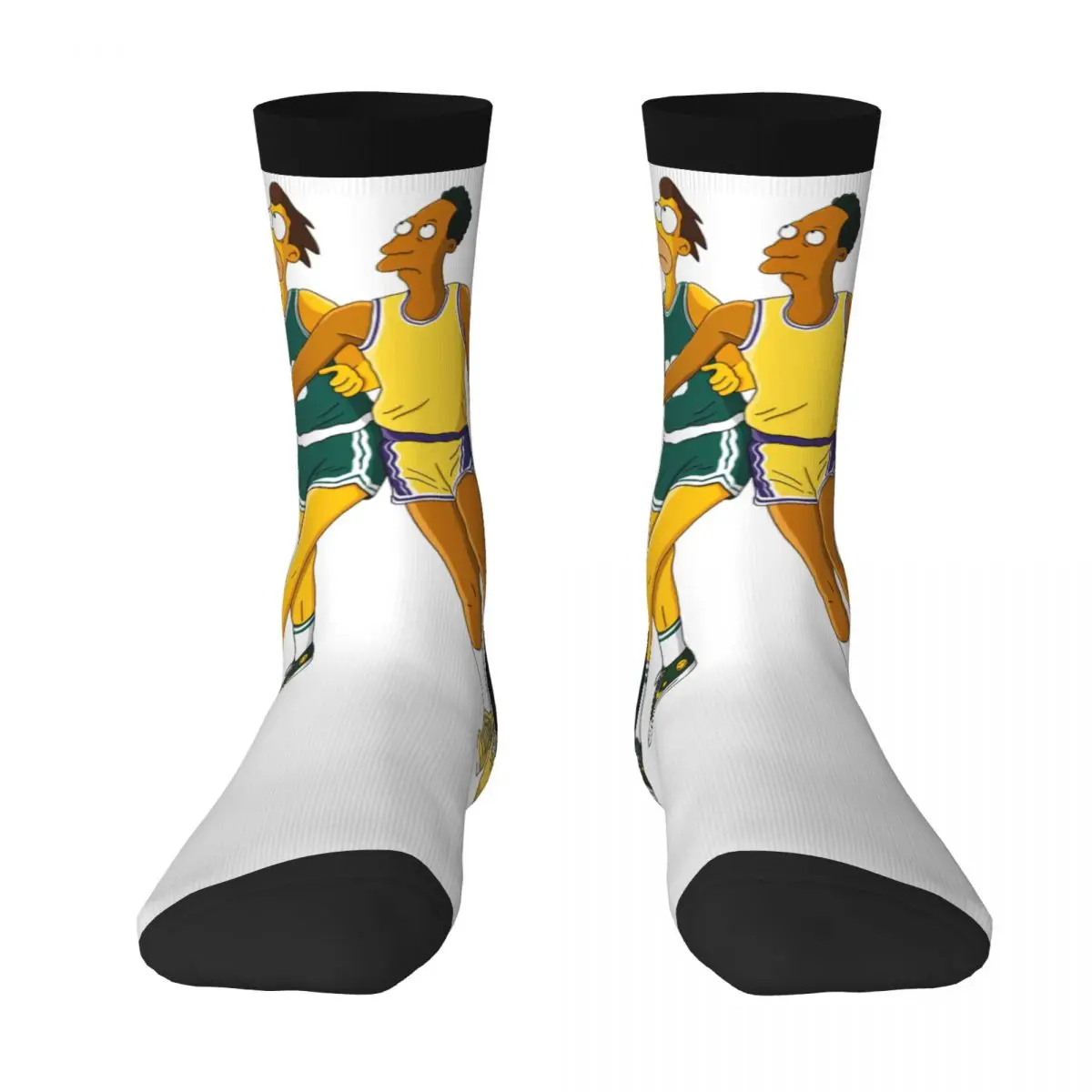 

Adult Socks Magics And Johnsoner 2023 Basketball Stars Funny Novelty Creative Drawstring Backpack Elastic Stockings