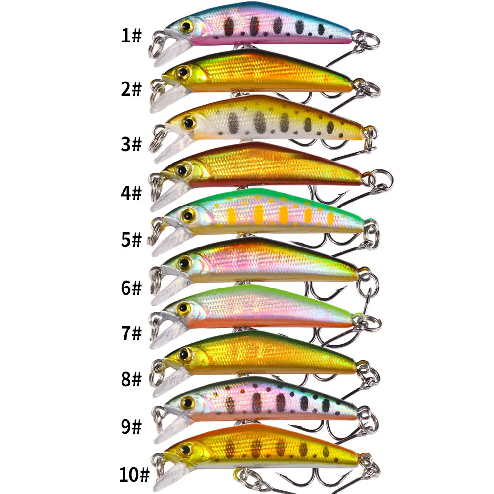 1pcs 4.3cm 1.6g Pesca Stream micro Fishing Lure Sinking Minnow Artificial Hard Bait For Bass Carp Pike SalmonTrout Panfish Lure