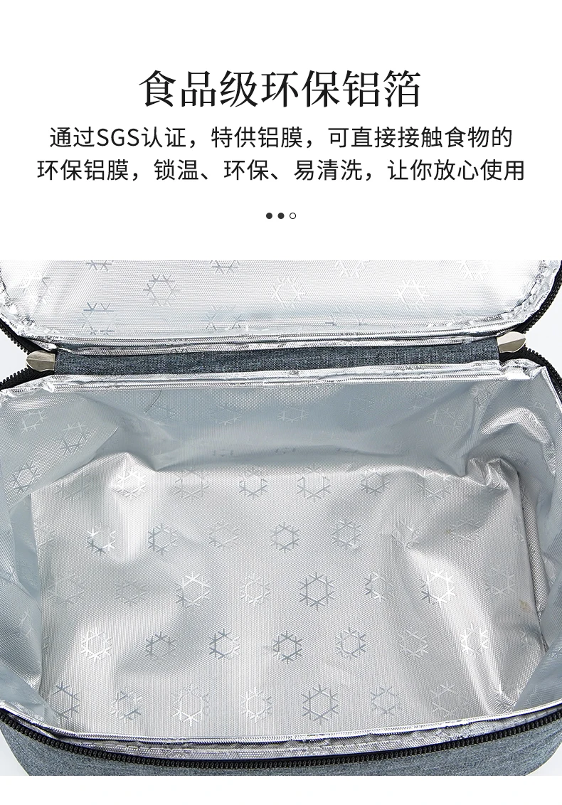 KinNet Isolierende Thermo-Lunch-Tasche für Frauen und Kinder, 4,1 Liter Lunchbox, Kühltasche für Reisen, Picknick, Lebensmittelverpackung, Tragetasche – Detail 5