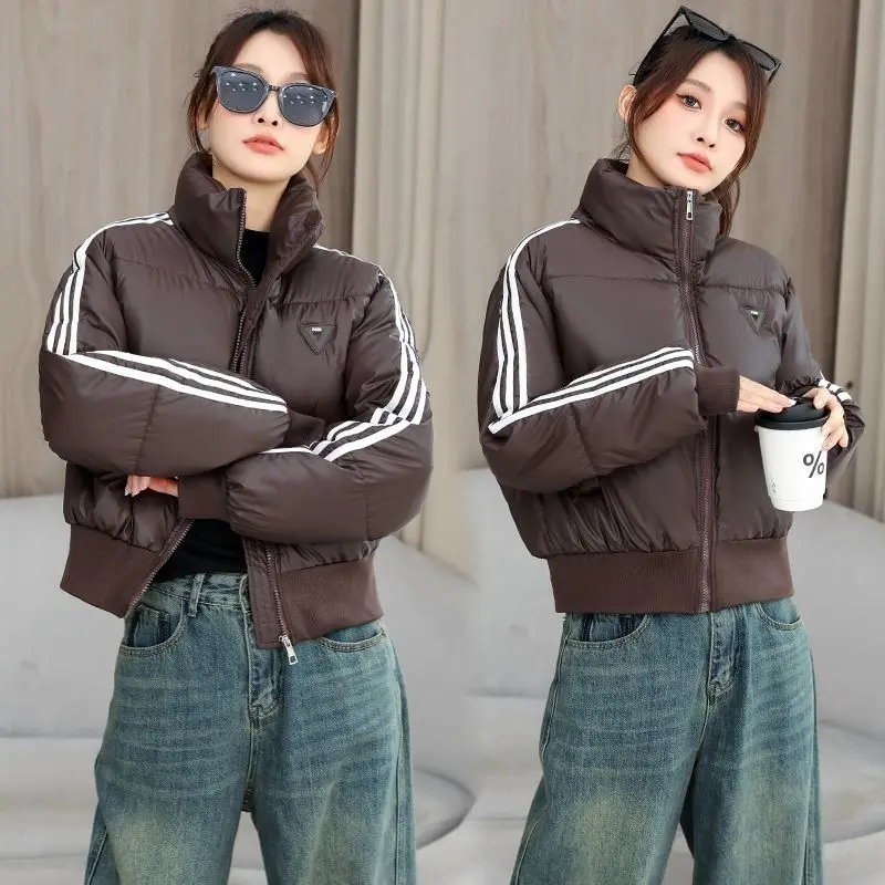 명품 Winter Golf Wear Women Korean Golf Jacket Stand Collar Keep Warm Sports Coat New Short Padded Jacket Women Clothing