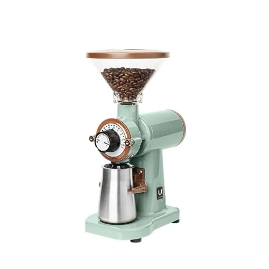 070s Electric Coffee Grinder with 60mm Flat Titanium Burr for Professional Coffee Brewing Adjustable 20 Grinding Settings Dual