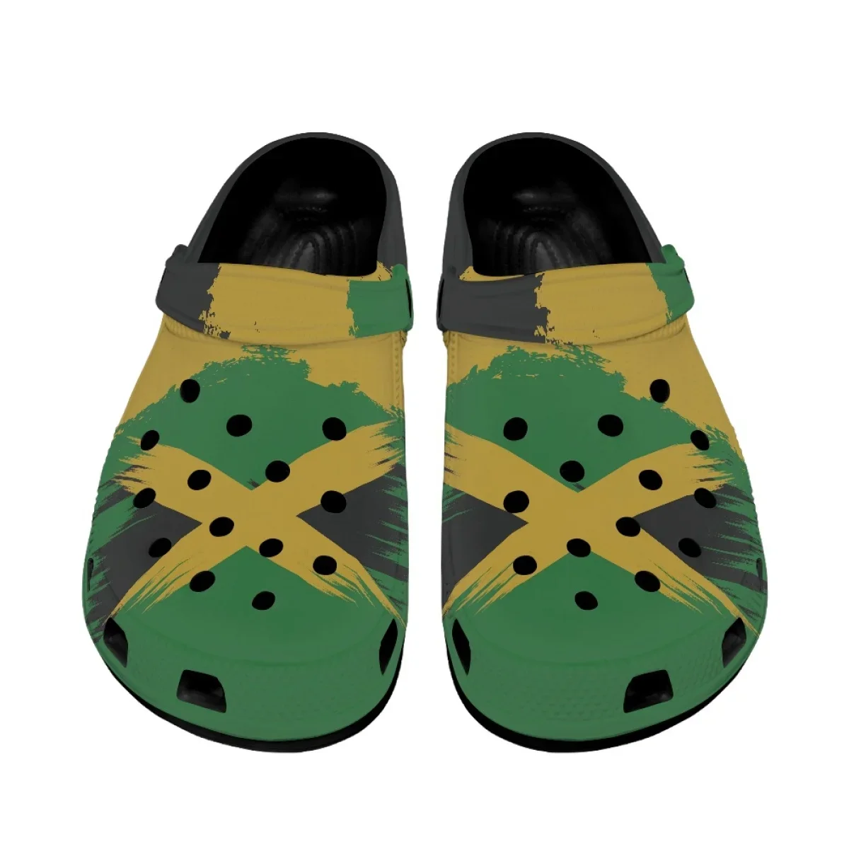 Lightweight Beach Sandals Jamaican Flag Print Comfortable Home Slipper For Adults Non Slip Casual Girls Slides Garden Hole Shoes