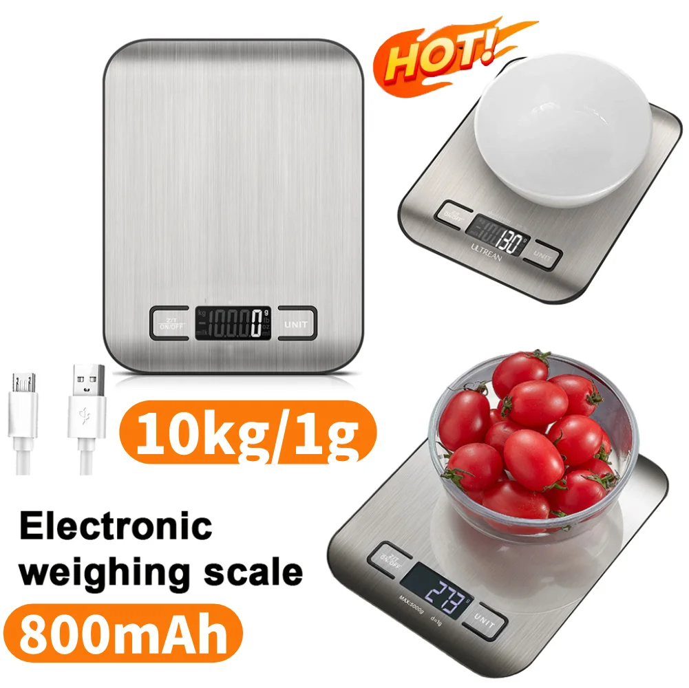 Bilancia digitale da cucina Bilancia da caffè Bilancia da cucina in acciaio inossidabile Bilancia elettronica per cucinare Cottura 1G-10KG/5KG
