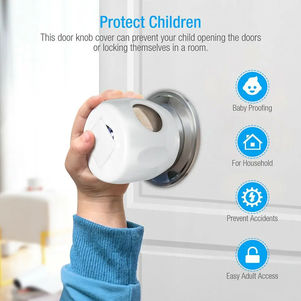 

Child Proof Protective Plastic Children Safe Ball Shape Home Accessory Door Knob Cover Handle Sleeve Safety Lock Cover