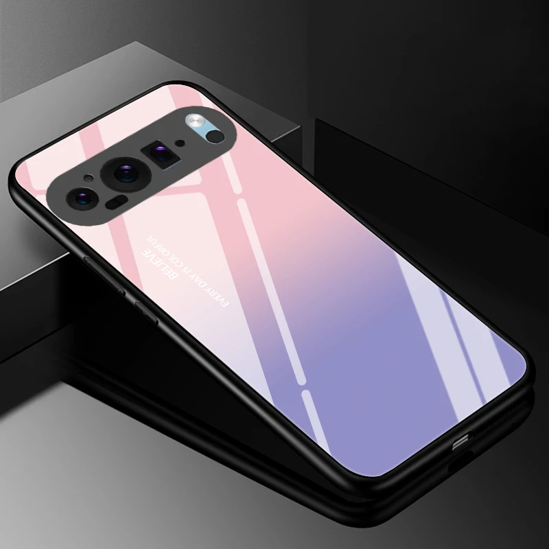 Tempered Glass Hard Back Bumper Case Cover with s Design