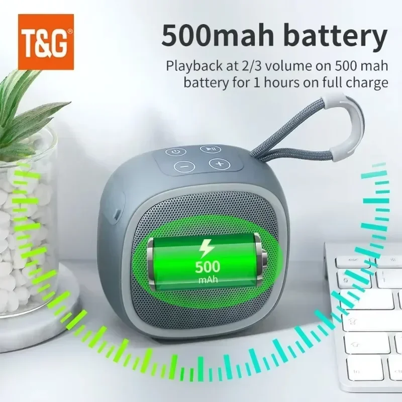 T&G Outdoor Bicycle Riding TG659 Portable Bluetooth Speaker Wireless Mini Bass FM Radio Soundbar Boombox Waterproof Loudspeaker