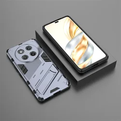 Premium Shockproof Magnetic Stand Armor Case - Durable TPU+PC Protection - Honor X60Pro (Gray)