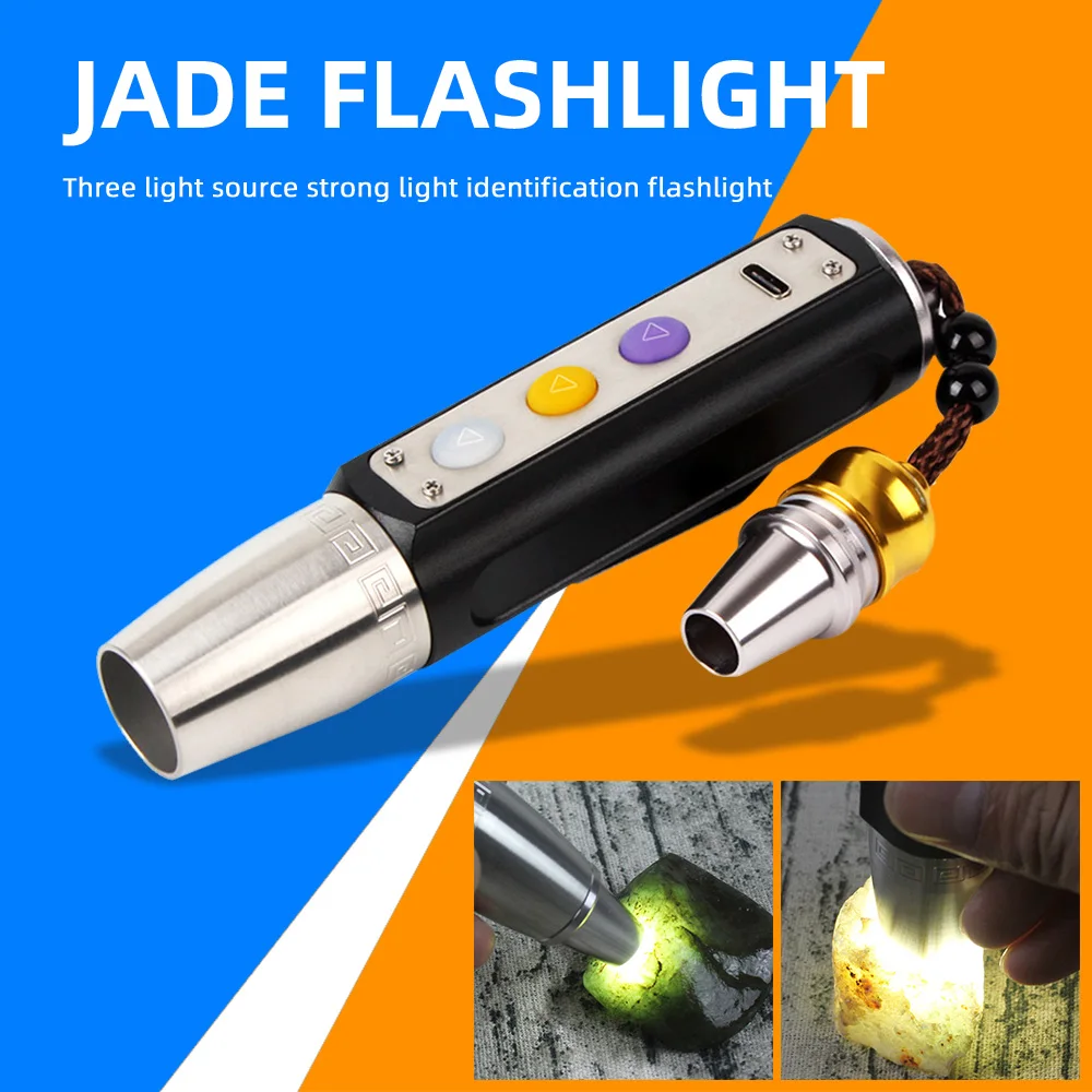 USB-зарядка, фотовспышка, 3 цвета, фотовспышка для драгоценных камней, мини-светодиодная лампа, водонепроницаемая лампа для кемпинга водонепроницаемая светодиодная веревка для палатки подвесная фотовспышка мини фонарик для кемпинга предупреждающая безопасность