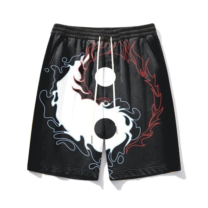 Biggmans L-9Xl Fashion Sports Shorts Plus Size for Summer Oversize Block Man Big Skull Colorblock Black Degory 7XL 8XL 9XL