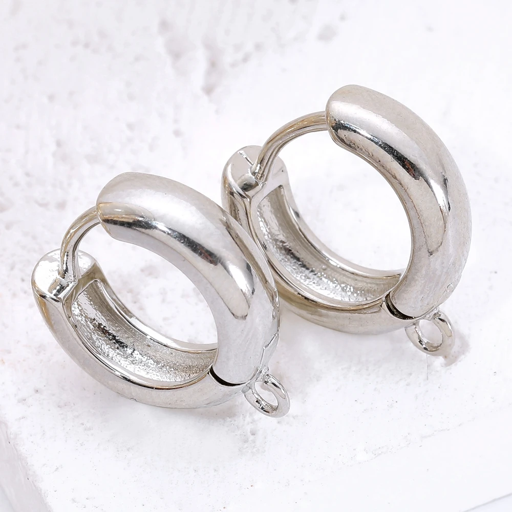 Juya 18 Karat vergoldet versilbert Anti-Allergie Schwenzy Verschluss Ohr draht Stiche hand gefertigte Damen ohrringe machen Zubehör liefern – Detail 18