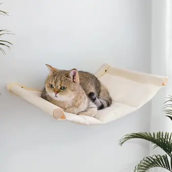 Amaca per gatti Letto da arrampicata a parete per gatti Letto per gattini Mobili Scaffale stabile Appendiabiti Casa per gatti per dormire Accessori da gioco