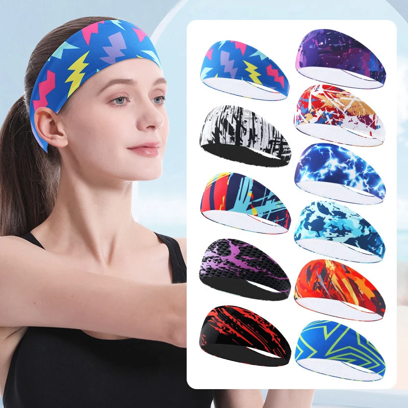 

Headband Sweat Bandage Women Men Sport Head Hair Band Workout Tennis Fitness Jog Basketball Running Scary Sweatband