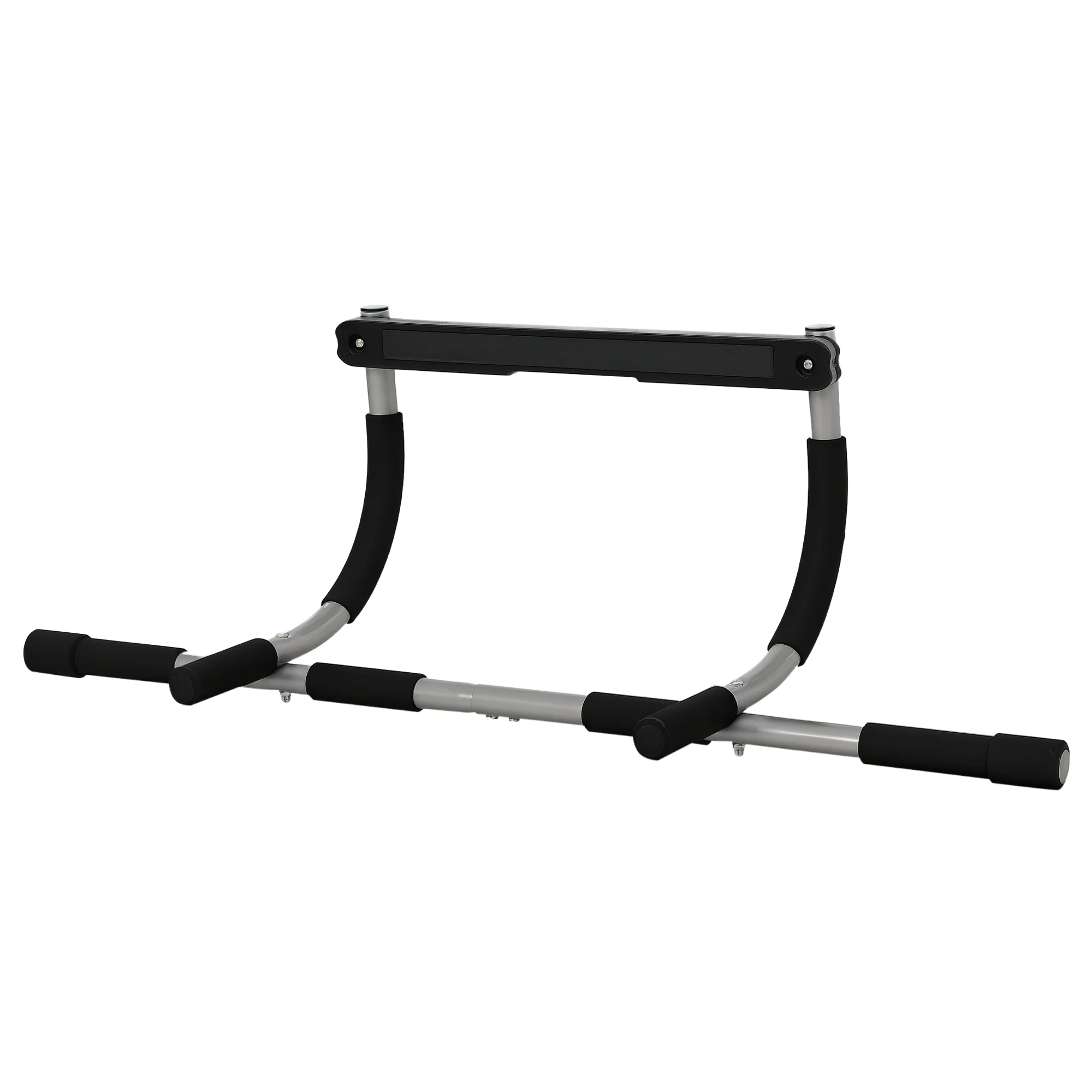Support de traction HOMCOM multifonction pour barre de porte en acier avec mousse PE - Équipement fitness maison