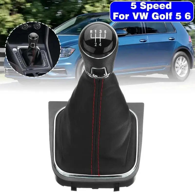 

Ручной Автомобильный 5-6-скоростной рычаг переключения передач для автомобиля красная линия Пылезащитная крышка кожаная искусственная ручка переключения Рычаг для автомобильных аксессуаров для гольфа