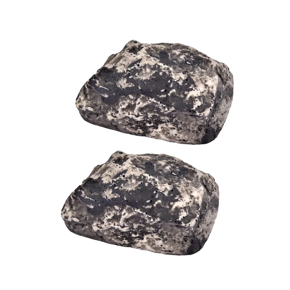

2 Pcs Artificial Stone Key Holder Hilder Outdoor Rocks Container Storage Case Chains Crafts
