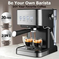 220V 110V 1.5L 2 In 1 Household Coffee Machine Italian Semi-automatic Concentrated High-pressure Extraction And Whipping Foam 1