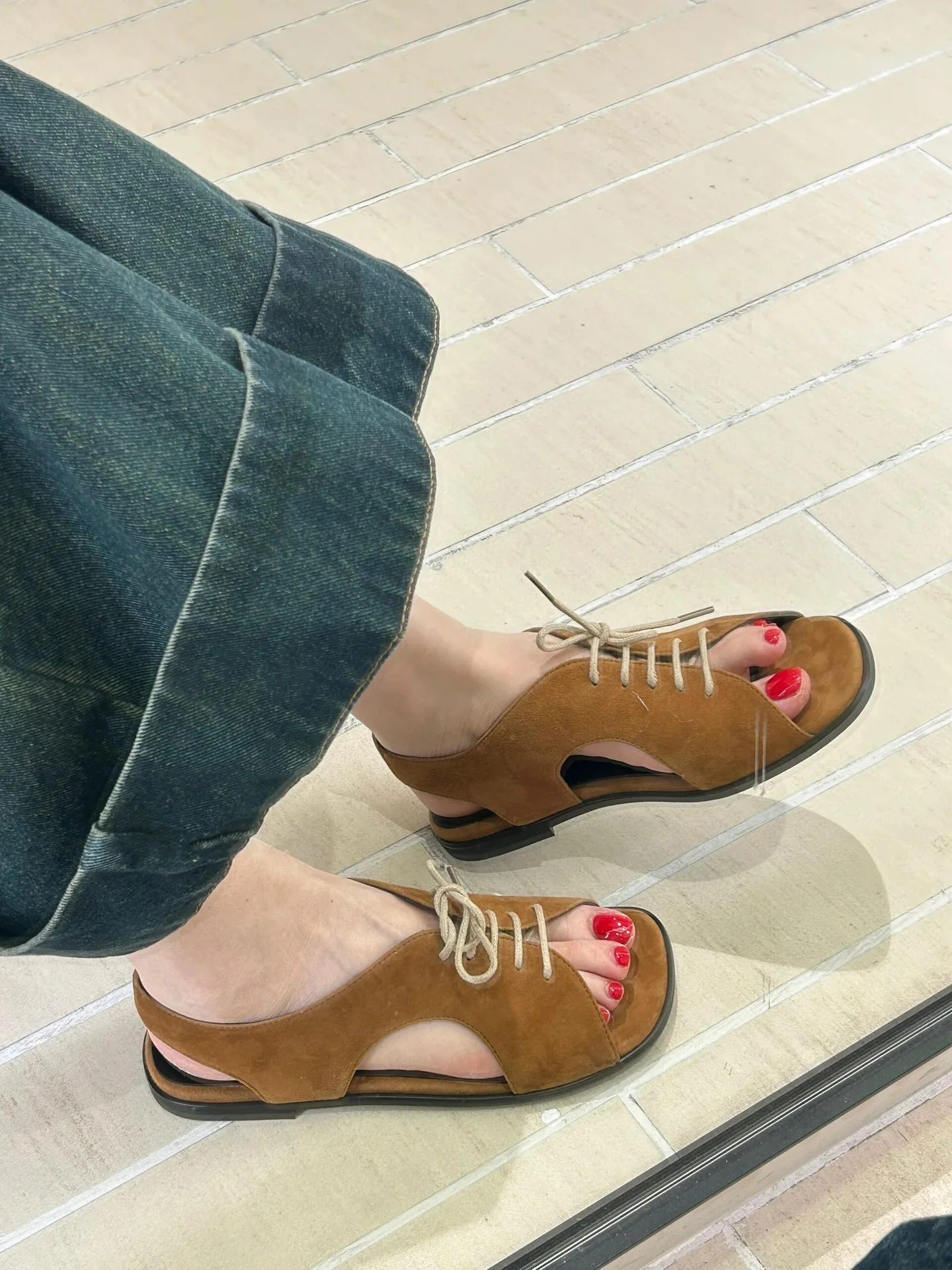 NEW Brown Flat Sandals Buckle Slingback Suede Women's Sandals Newest Summer Low Heels Casual Beach Shoes Sexy