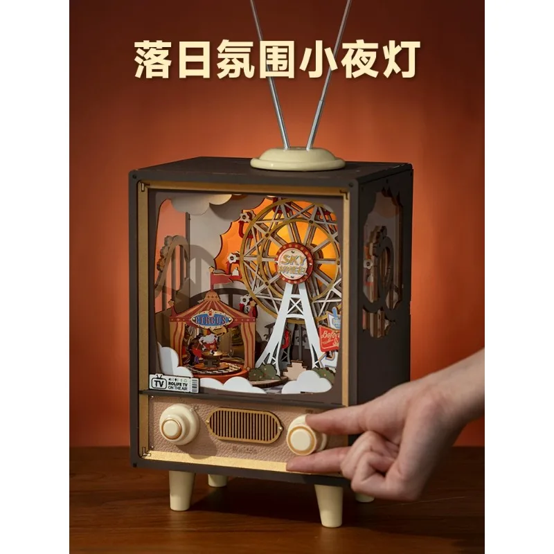 

3D головоломка Torvi Cube T, закат, парк развлечений, Сборная модель, кукла «сделай сам», восемь тонов, игрушка